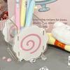 Korean Style Acrylic Pen Holder Cute Fish Cake Desktop Organizers Box Cosmetic Brush Organizer Stationery Pen Storage Boxs