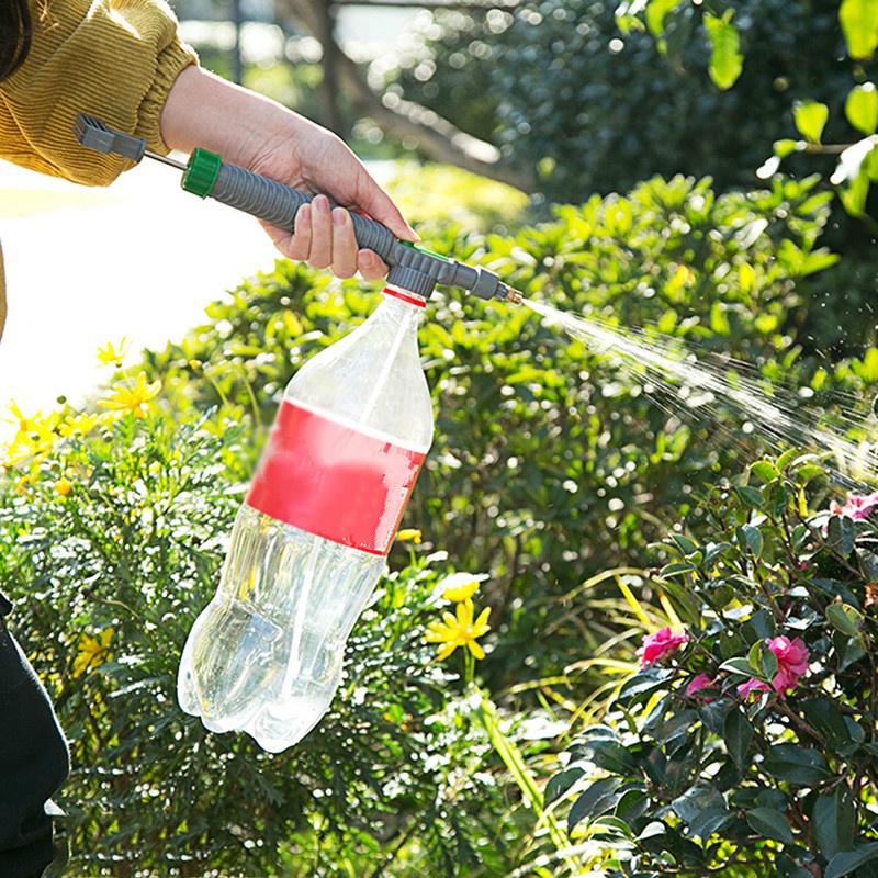 High Pressure Air Pump Manual Sprayer Adjustable Drink Bottle Spray Head Nozzle Garden Watering Tool for Home Garden