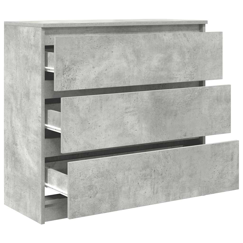 Sideboard Concrete Grey 80 x 35 x 76 cm Wood Based Material