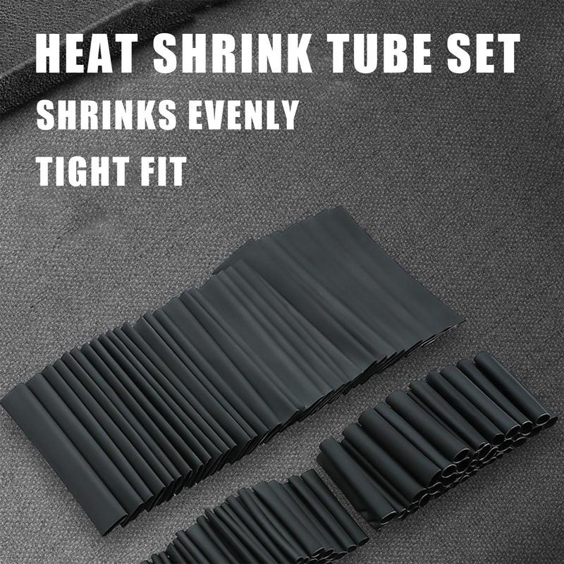 127pcs Heat shrink Tubing Thermoresistant Tube 2:1 Wrapping Kit Electrical Connection Wire Cable Insulation Sleeves