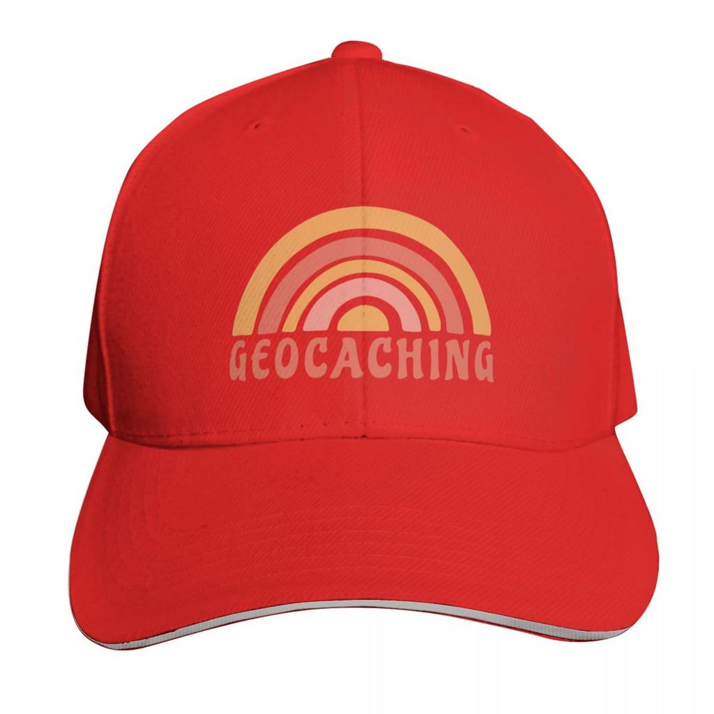 Geocaching Colourful rainbow design Baseball Cap Unisexs big size hat luxury caps Mountaineering designer cap Boy Child Womens