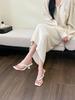 Shangsi, a pearl! Premium white flip-flops women's 2025 summer toe stiletto high heels