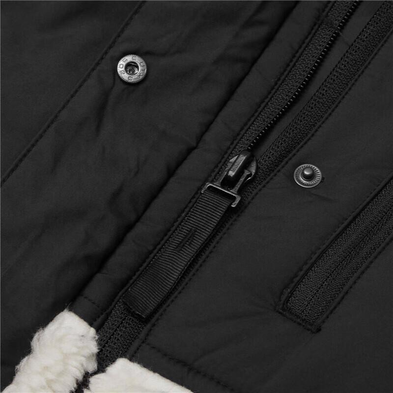 Puma Logo Print Vintage Faux Shearling Spliced Stand Collar Jacket Women Jacket White 846362-73