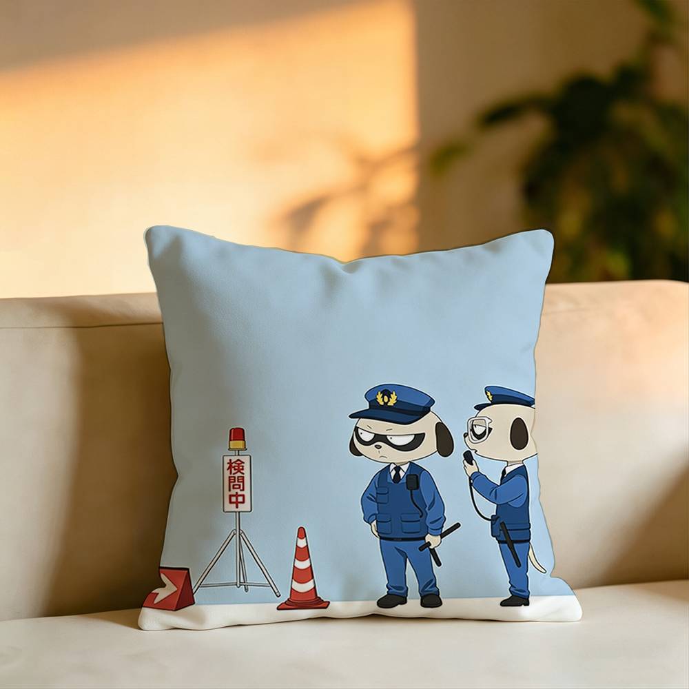 Anime OOdd Taxi Pillow Case Square DoubleSided Sofa Cushion Cover Bedroom Bedside Pillow