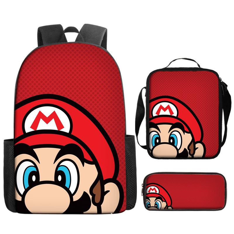 Super Elementary School Bag Cartoon Anime Backpack Mario Backpack Super Satchel