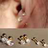 3 Perechi Cercei Clasici Rotunzi cu Zirconiu pentru Femei, Oțel Inoxidabil Cartilaj Femei, Tragus, Lob, Bijuterii Piercing Daith