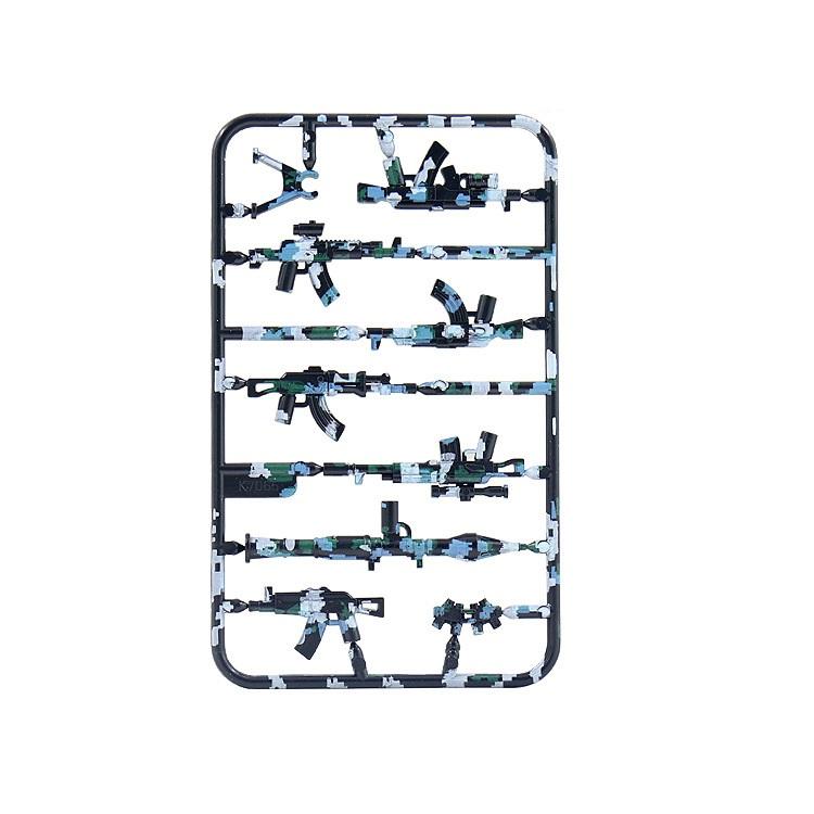 Military Weapons AK47 MOC SWAT Unique Forces Soldier Guns Camouflage Components Police Army Mini Action Figures Building Block Playthings