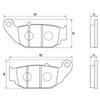 Daytona Motorcycle Brake Pad Red Pad (Semi Metal Pad) CB250R(18-22)