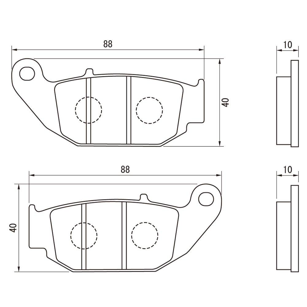 Daytona Motorcycle Brake Pad Red Pad (Semi Metal Pad) CB250R(18-22)