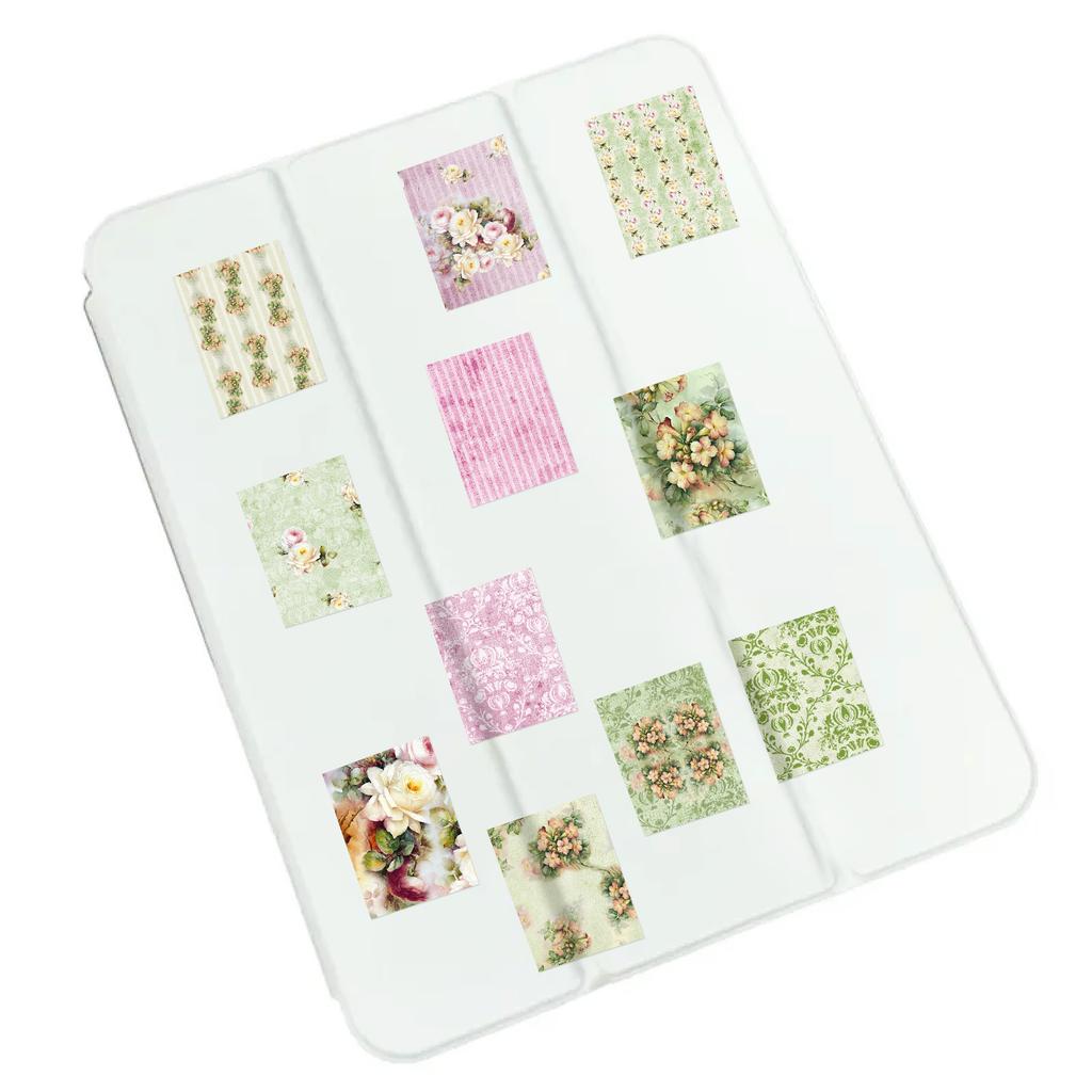 DIY12 Sheets/package Diy Photo Album Scrapbook Notebook Card Background Paper Pattern Paper Small Broken Pattern Material Paper