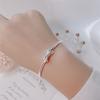 Hot-Selling Fugitive Princess Bracelet High-End Light Luxury Niche Design Bow Bell Silver Jewelry for Women