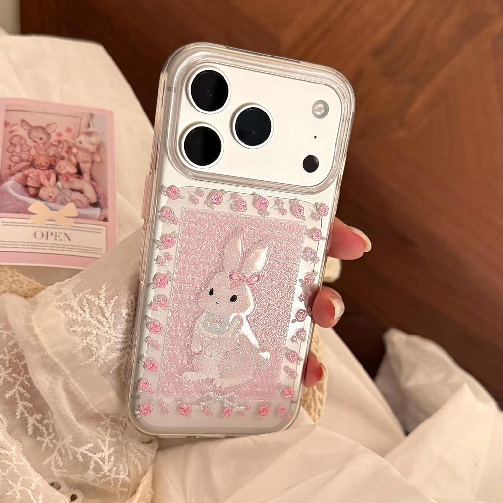 Cute Cartoon Rabbit Phone Case for iPhone 16, iPhone 17, and iPhone 17 Pro Max