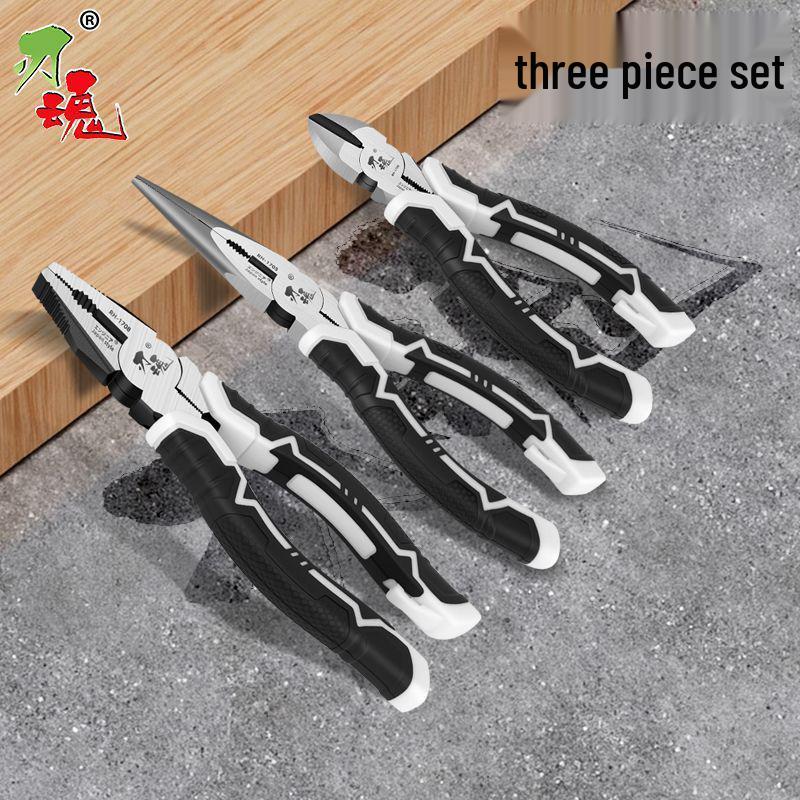 Industrial Grade Multifunctional Steel Wire Diagonal Pliers - Labor-Saving, Electrician's Universal Combination with Pointed Nose