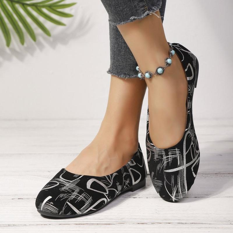 

Модная женская обувь на плоской подошве Весна и Осень Лоферы с неглубоким круглым носком Удобные Легкие 42 чёрный