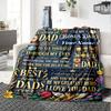 Warm Memories Of Father'S Day Themed Blanket Personalized Name Soft Warm And Versatile For Sofa Bed Office And Travel Machine Washable Comfortable In