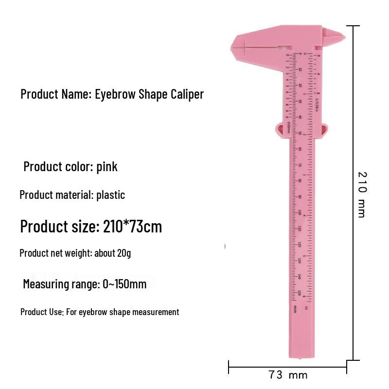 Линейка для микроблейдинга бровей: 150-мм пластиковый штангенциркуль для точного позиционирования бровей