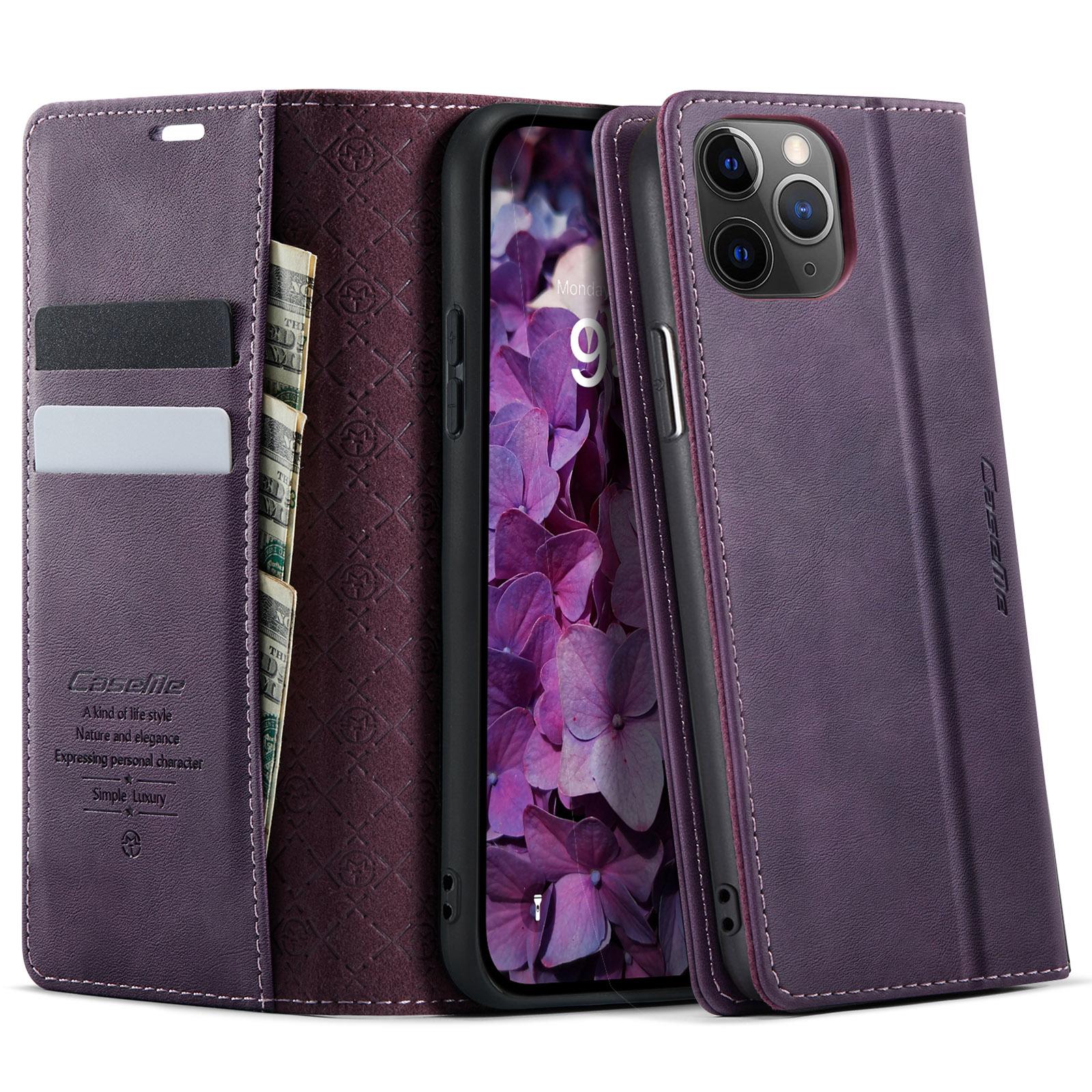 

Для iPhone 11 Pro Max Чохол CASEME Серія 033 Гаманець з блокуванням RFID Підставка Шкіряний чохол для телефону з текстурою телячої шкіри E
