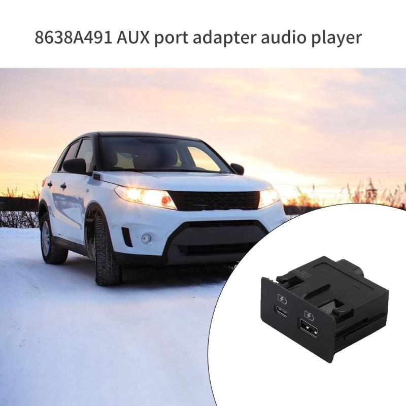 Car USB Port Adapter 8638A491 8638A317 for 2022-2024 USB Port Socket Assembly Automotive Accessories