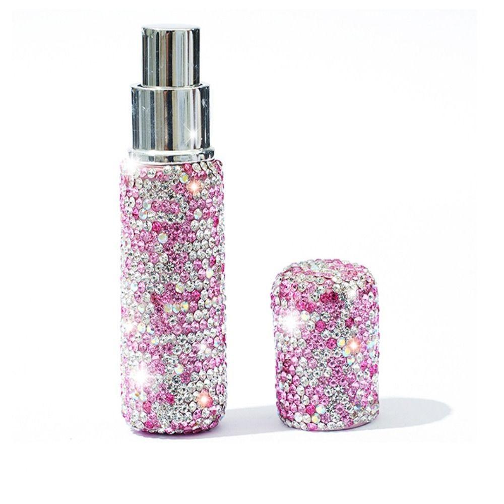 New 10ml Perfume Bottle Full Rhinestone Portable Refillable Bottles Empty Glass Storage Container Makeup Tool