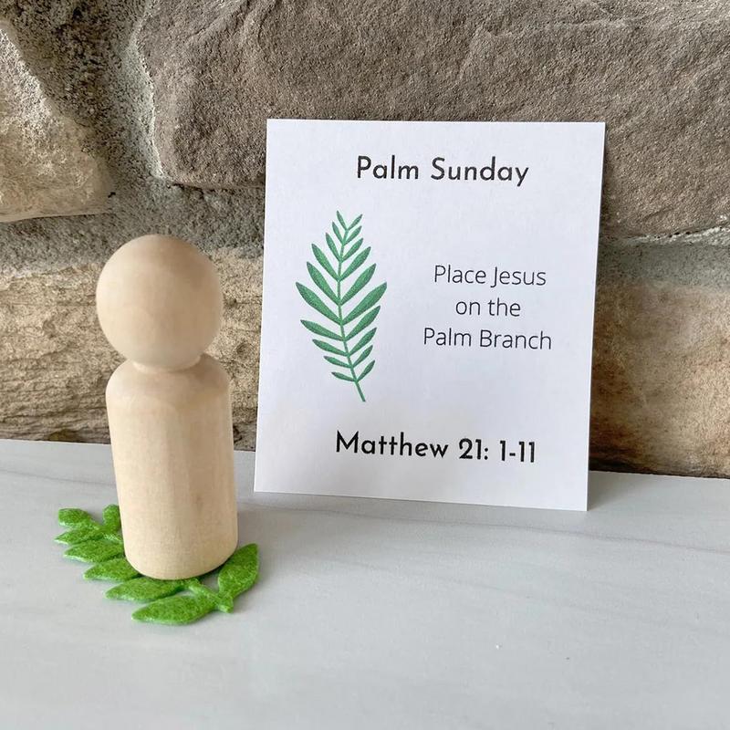 Holy Week Box Religious Festive Bible Game Holy Week Box Resurrection Game Easter Story Religious Decorations for Basket