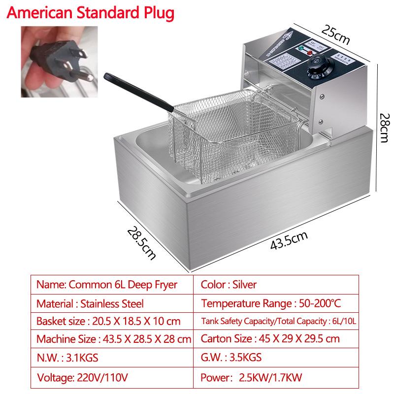 Dual Voltage Electric Deep Fryer: 110V/220V Pan - US/EU/JP Compliant