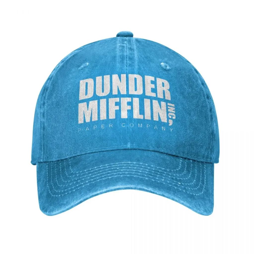 The Office TV Show Dunder Mifflin Paper Baseball Caps Vintage Distressed Denim Washed Snapback Cap Unisex Style Outdoor Caps Hat
