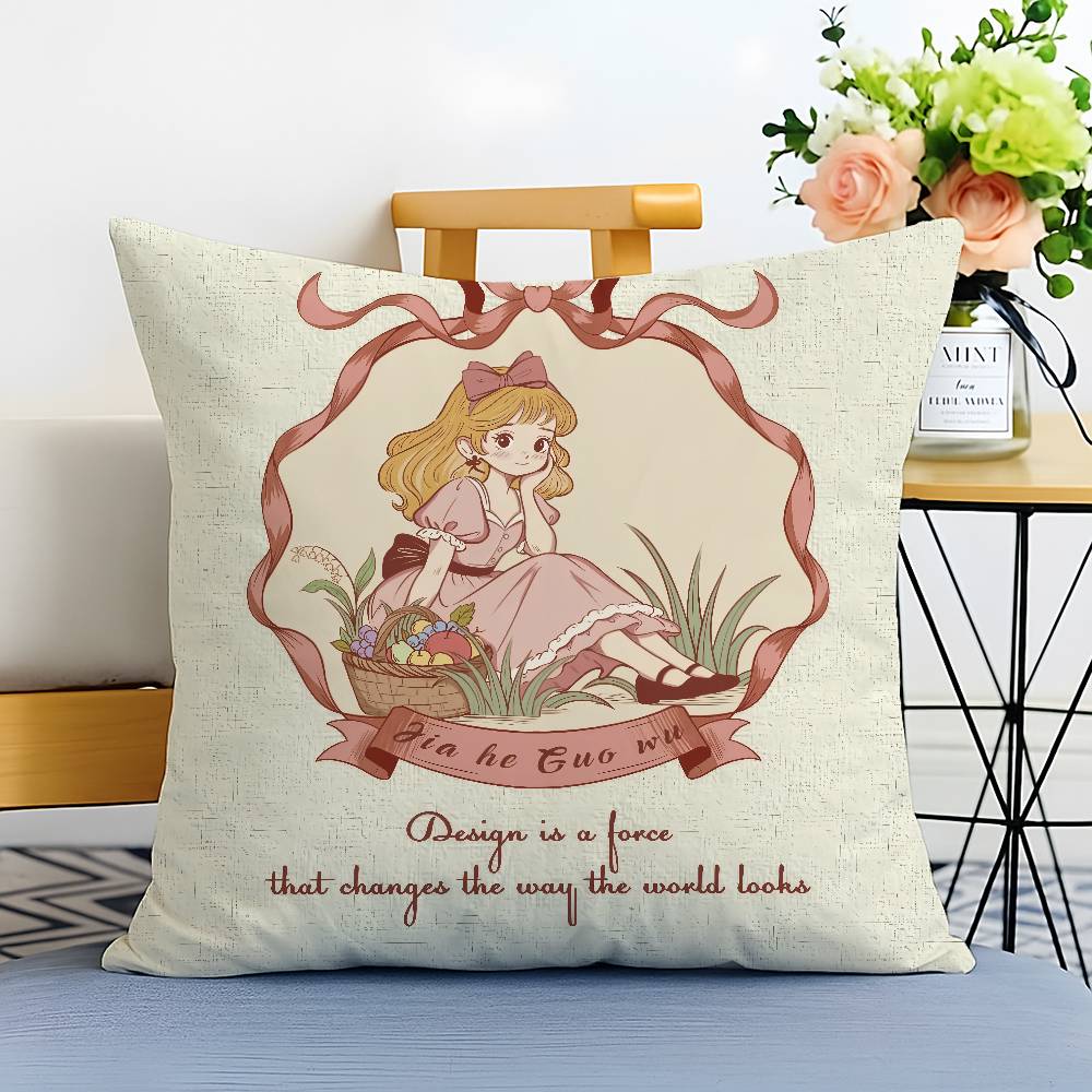 Kreative Feier Schöne Mädchen Kissenbezug Bedrucktes Gebürstetes Fleece Kissen Babyhaut-Haptik Umweltfreundliche Sublimationsfarbe