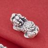 Sterling Silver 999 Pixiu Wealth Beads: Zodiac Luck Bracelet DIY Accessory