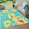 SpongeBob SquarePants3 Flannel Pattern Square Carpet,Area Rug,Carpet Rug for Living Room Bedroom Sofa Playroom Decor,Non-slip Floor Mat