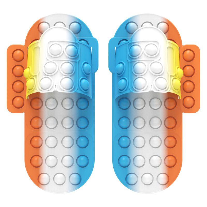 Big Pop It Slippers Push Bubble Fidget Toy Stress Reliever Sensory Decompression