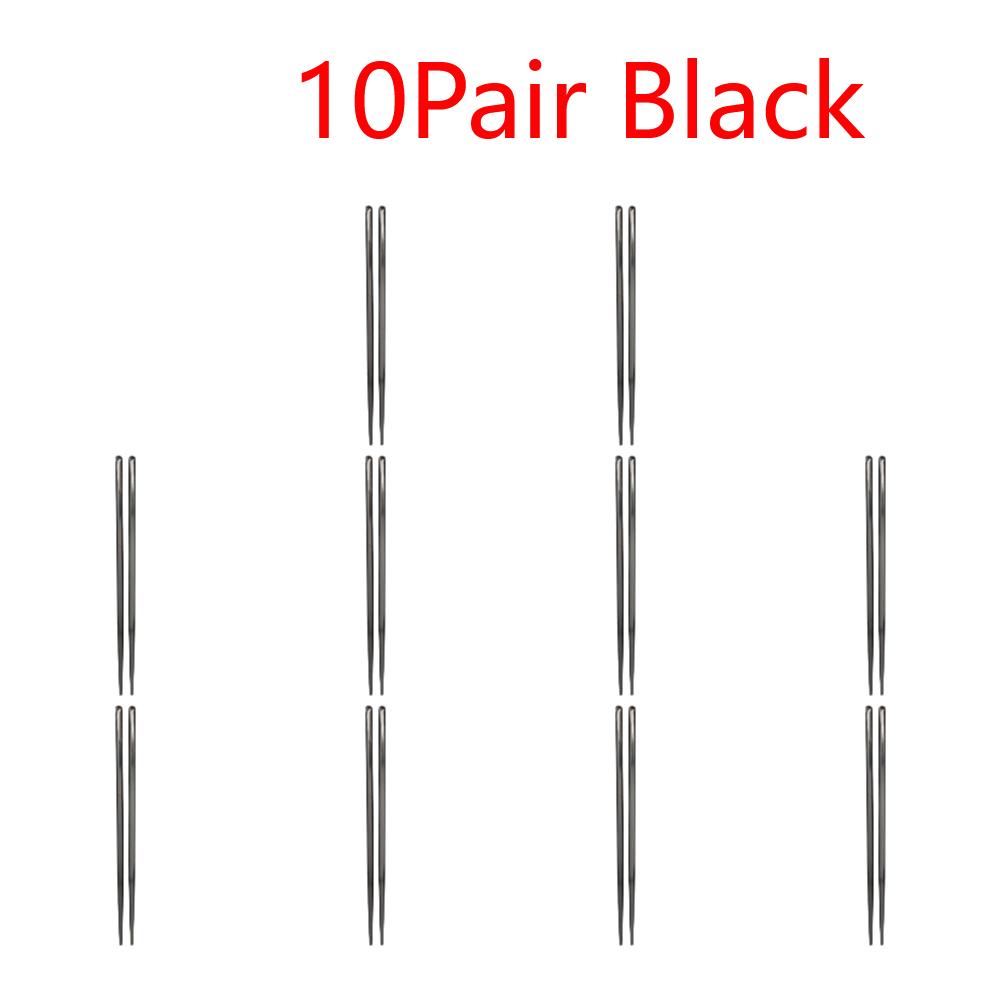 Stainless Steel Reusable Chopsticks Portable Colorful Environmental Protection Food Sticks Anti-skid  Kitchen Tableware Dishware