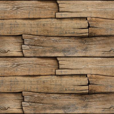 Outdoor Dekostoffe Oxford - Motiv Holzwand