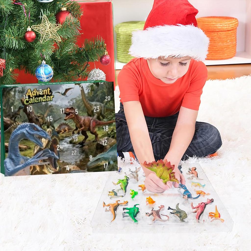 Advent Calendars 2025 Kids Dinosaur Toys 24 Days Countdown Christmas Advent Calendars Dino Figurine Xmas Gift for Boy Girl Teens