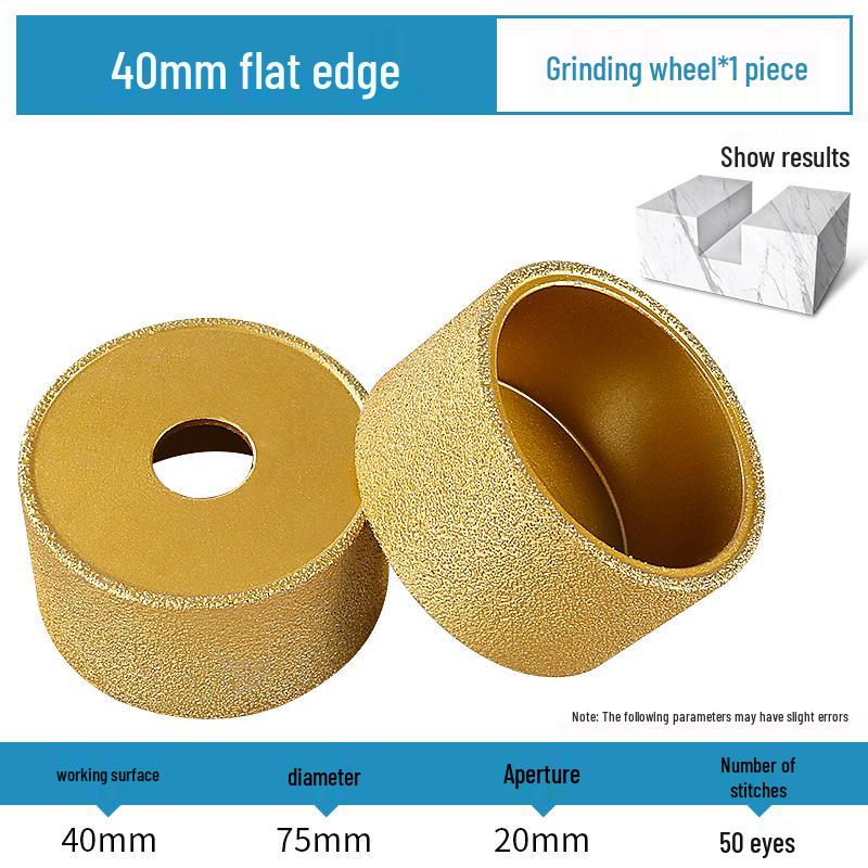 Stone Edge Grinding Wheel for French Edge Granite & Marble Tile - Trimming, Rounding, and Grooving with Angle Grinder