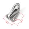 2PCS Stainless Steel Spring Locked Fender Hook Marine Boat Spring Snap Attach Rope Fending Hook Boat Hardware Accessories