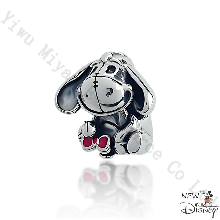 Silver 925 Disney Cartoon Charm Fit Original Bracelet Mickey Winnie Stitch Pooh Bead Pendant DIY Jewelry Making Accessories Gift