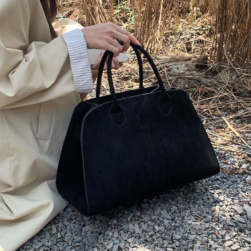 Geantă Tote din Piele Suede de Înaltă Calitate Designer de Lux Boston Geantă de Mână Mare Iarnă Vintage Genți de Umăr pentru Femei