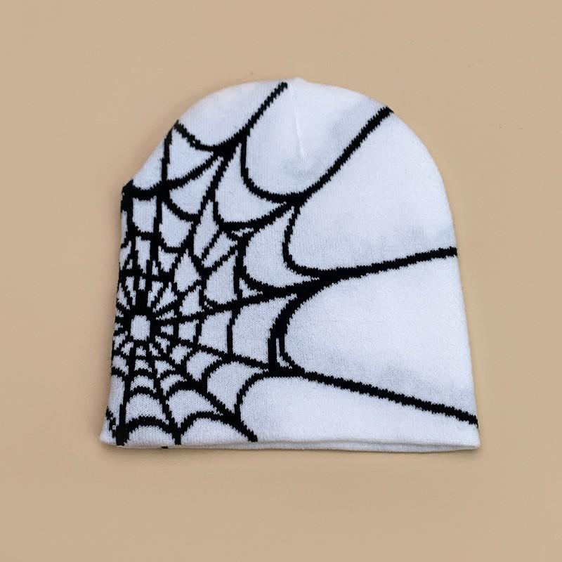 Skull Flame Spider Knit Beanie Men Women Winter Warm Hip Hop Hat