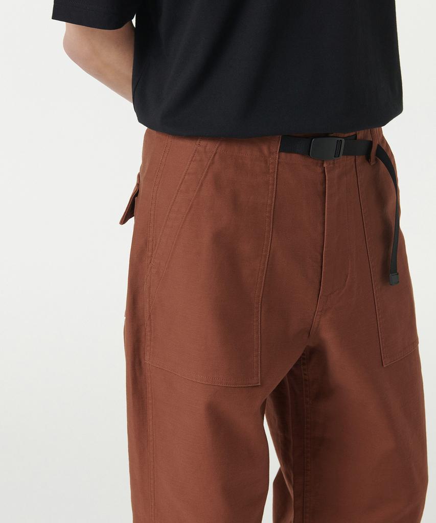 MUSINSA STANDARD Back Satin Wide Belted Fatigue Pants [Brick Red]