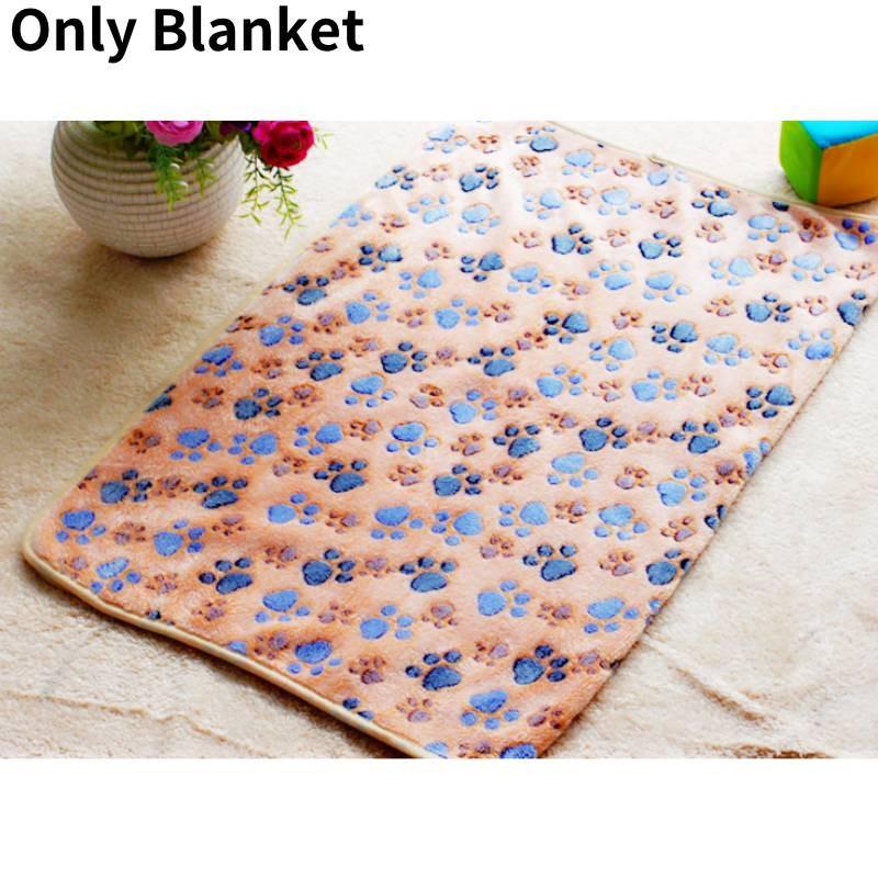 

Paw Print Pet Soft Blanket Dog Cat Beds Coral Fleece Mat Warm Pets Products S коричневый