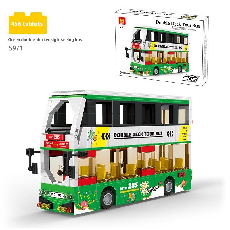 

Тяжелый грузовик Автобус Грузовик Мелкие частицы Детский автомобиль Строительные блоки Сборка Интеллектуальные игрушки