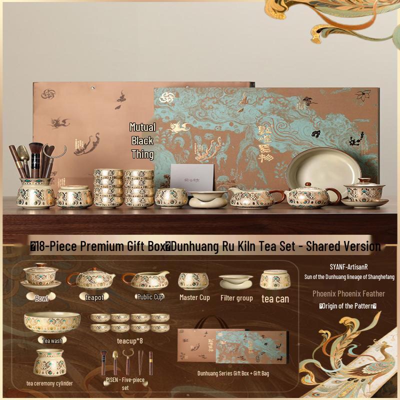 Luxury Ru Kiln Ceramic Tea Set