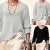 Men's Casual Loose Knitted Pullover Hollow-out Long-sleeves Sweater