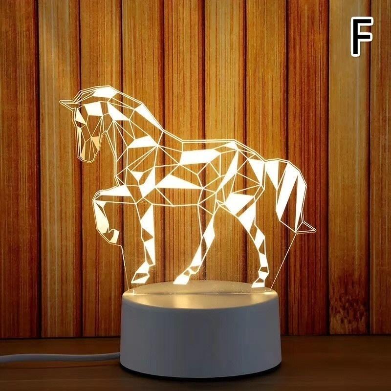 Home Decor with USB Cable Creative 3D Visual LED Night Light Table Lamp Kids Boys Gift Smart Gadgets