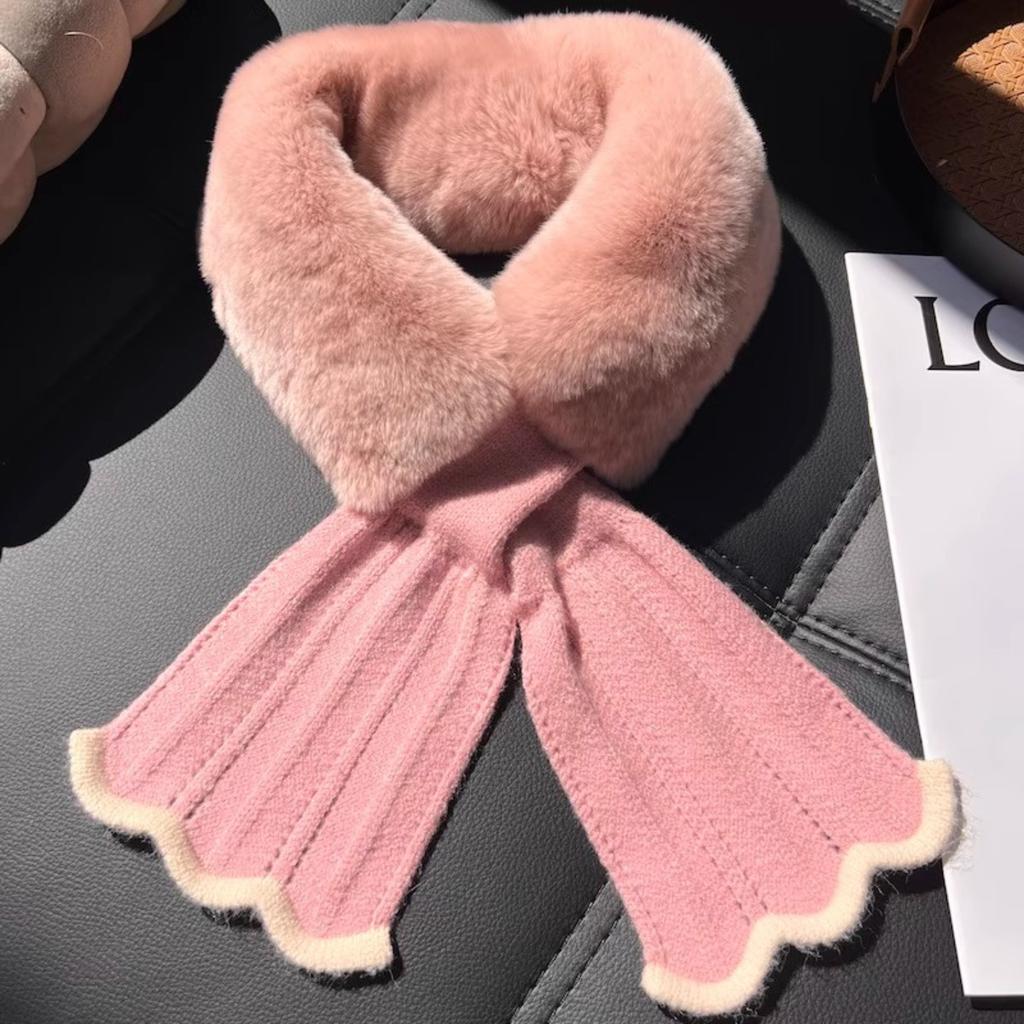 Fular Coadă de Pește, Femei, Pluș, Fular, Îngroșat, Rezistent la Vânt, Rezistent la Frig, Șal Cald, Cald