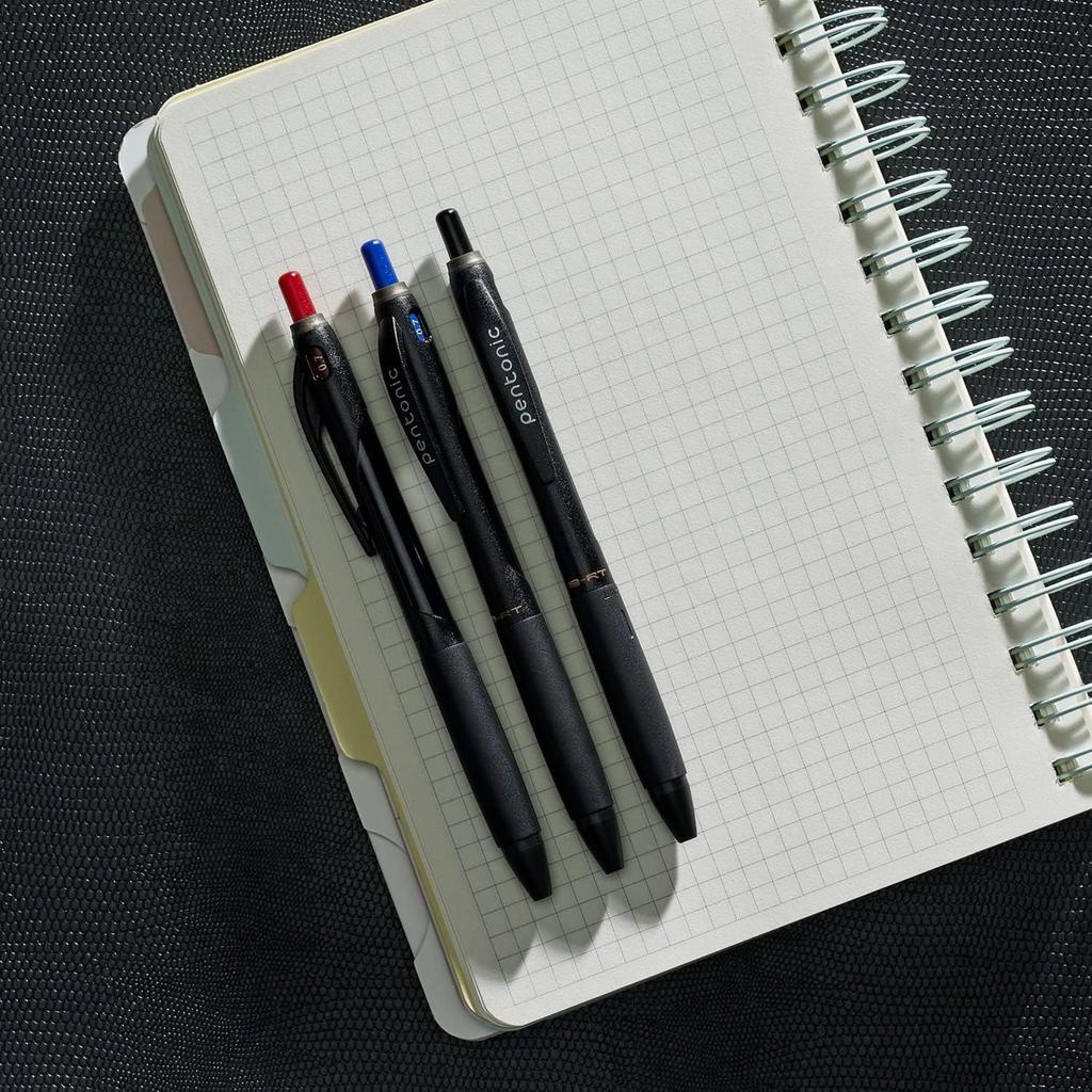Pentonic B-RT 0.7mm Retractable Ball Pen Blister Pack Blue & Black Ink for Office, School & Home Use, Pack of 1 X 10pcs