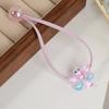 6PCS Wrapping hair rope, candy colored headband, hair loop, rubber band, girls' colorful beads, princess hair accessories