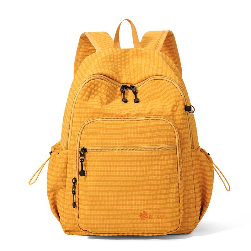 Neuer Rucksack mit kontrastierendem Karomuster, Retro-Pendler-Computer-Rucksack, Studenten-Rucksack mit großem Fassungsvermögen