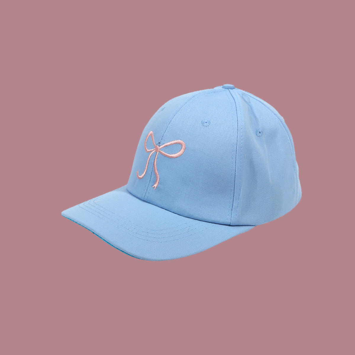 

Sweet Bowknot Embroidery Baseball Hat For Women Solid Color Girl Peaked Cap Outdoor Soft Cotton Snapback Sun Visors Hat one size синий