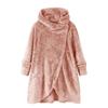 Women Fashion Button Plush Tops Hooded Loose Cardigan Wool Coat Winter Jacket